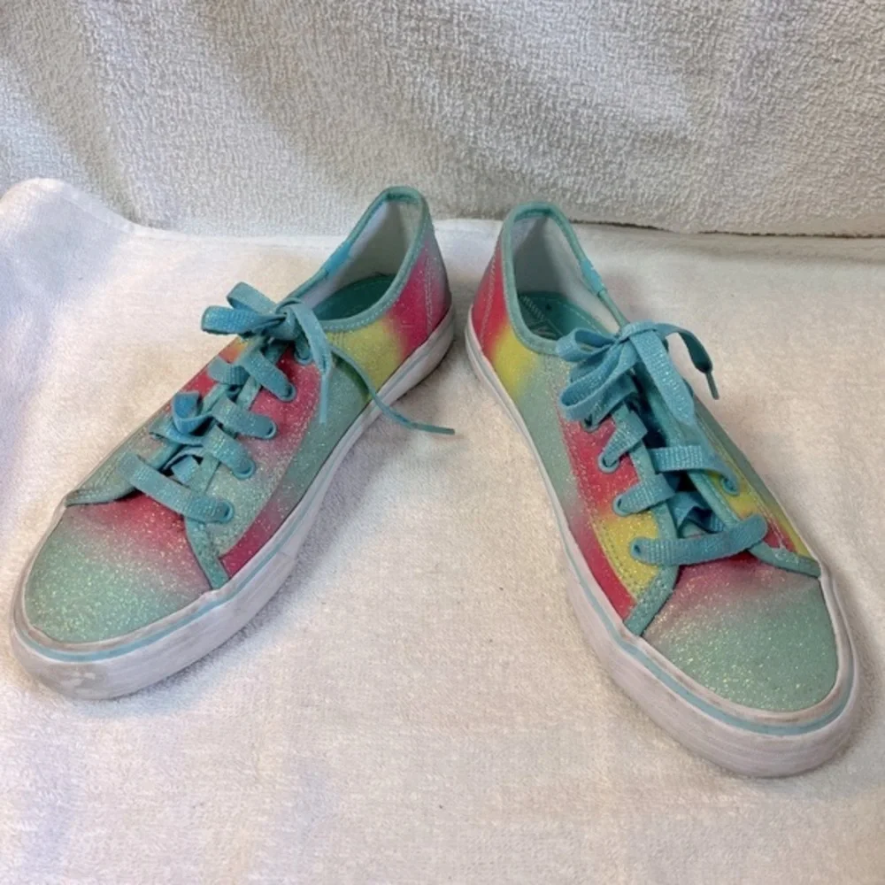 Keds Double Up rainbow glitter girls sneakers in size 3